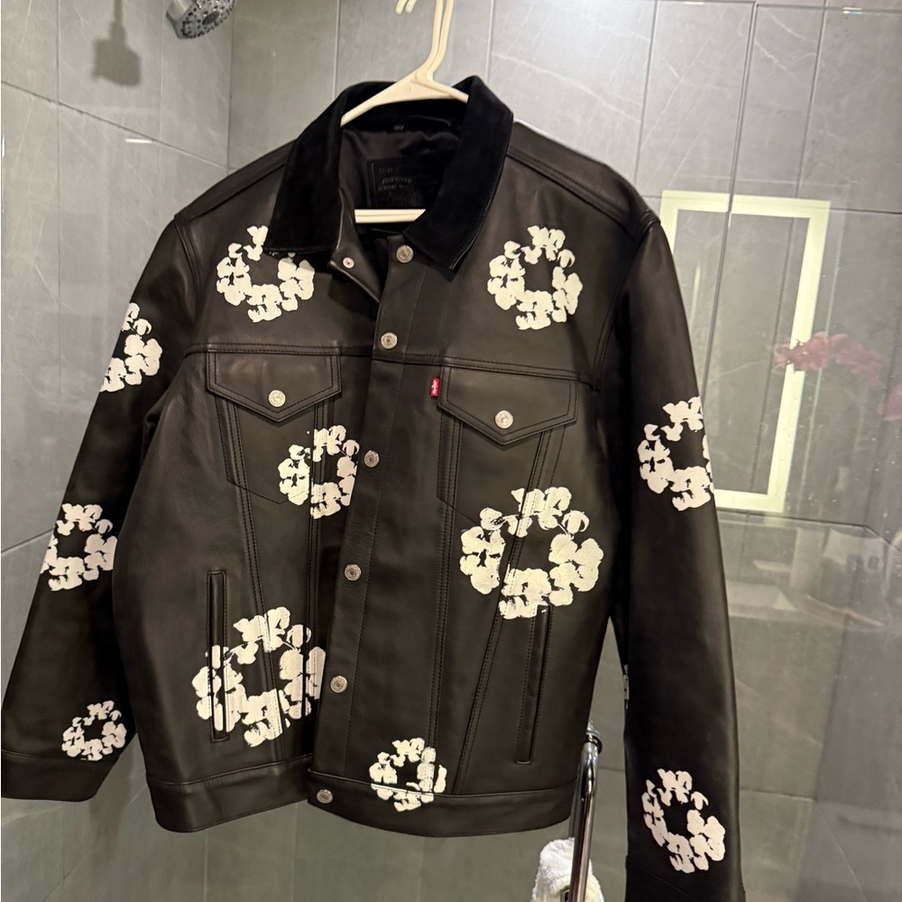 Denim Tears Levi's Leather Type 3 Cotton Wreath Jacket